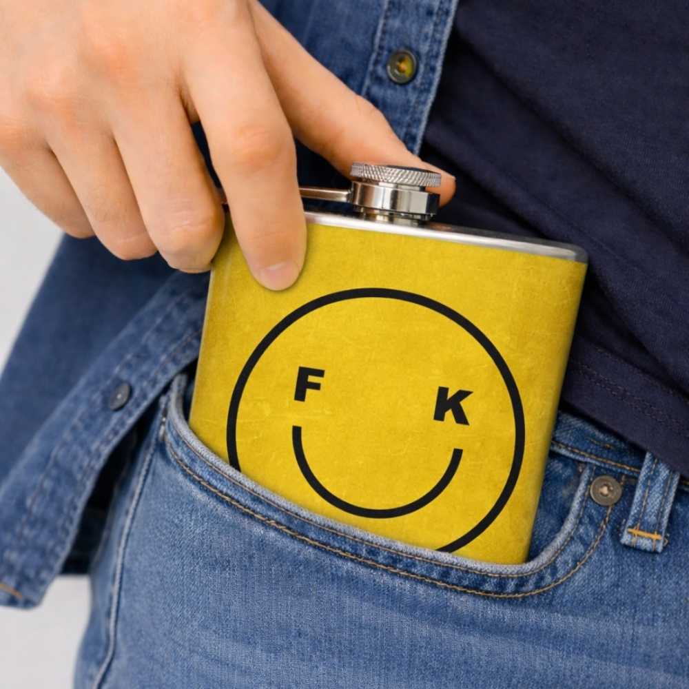 Hip Flask - Smile On face - Image 3