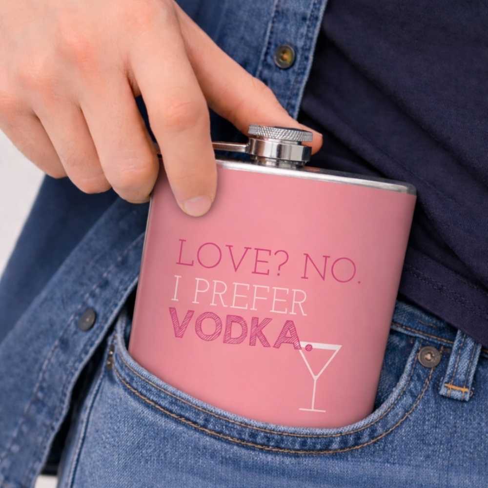 Hip Flask - Love , No . I Prefer Vodka - Image 3