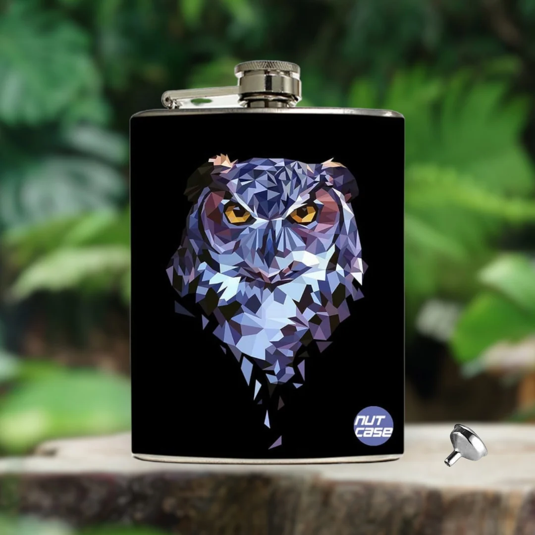 Hip Flask - Geometric Owl - Image 4