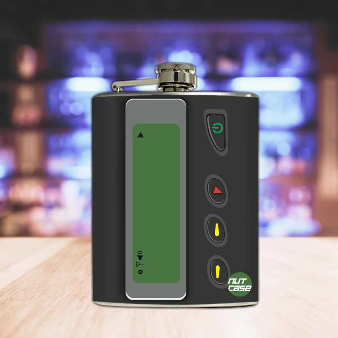 Hip Flask - Stainless Steel Flask - Pager ( NOT REAL PAGER DEVICE)