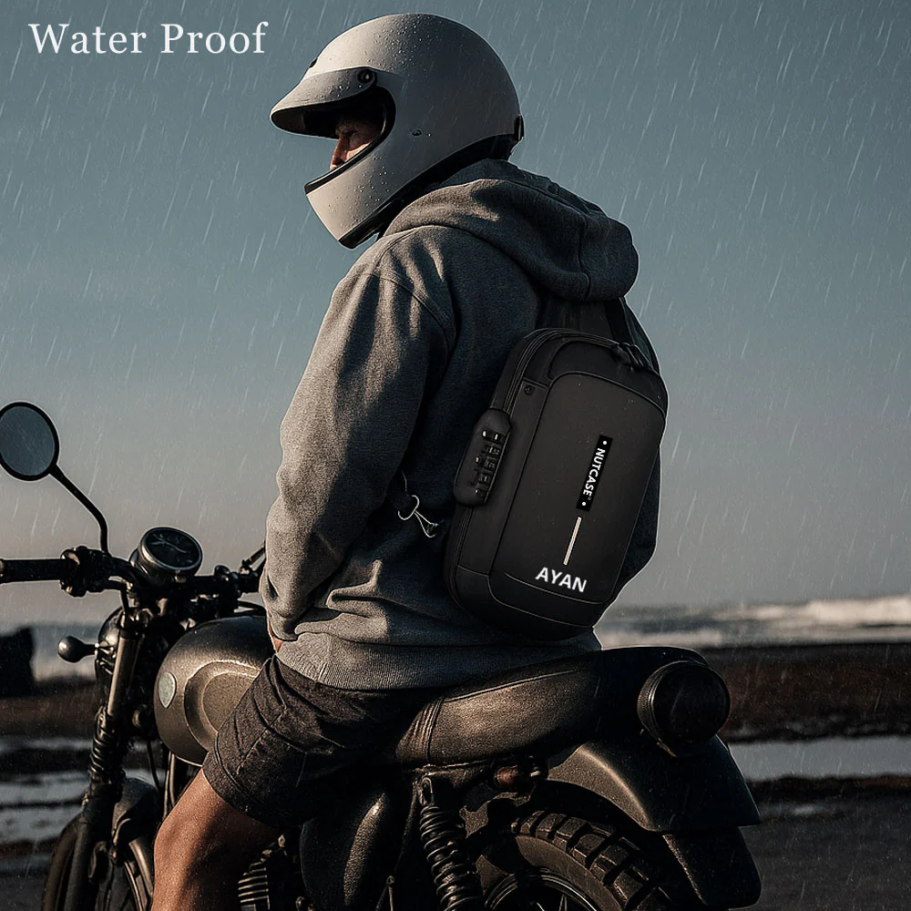 Anti-Theft Sling Bag for Men | Customized Crossbody Side Bag Waterproof Backpack with Built-in Lock & USB Charging Port - Image 2