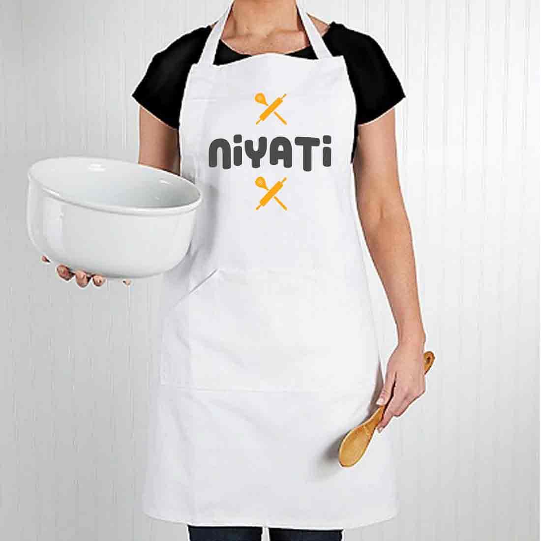 Custom Made Name Printed Apron With Pockets -Ā Rolling Pin - Image 2