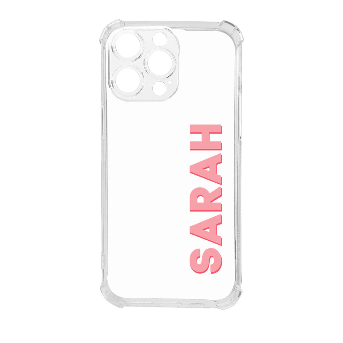 Back Cover for IPhone 13 pro with Name Transparent Cases with Camera Protection - Image 3