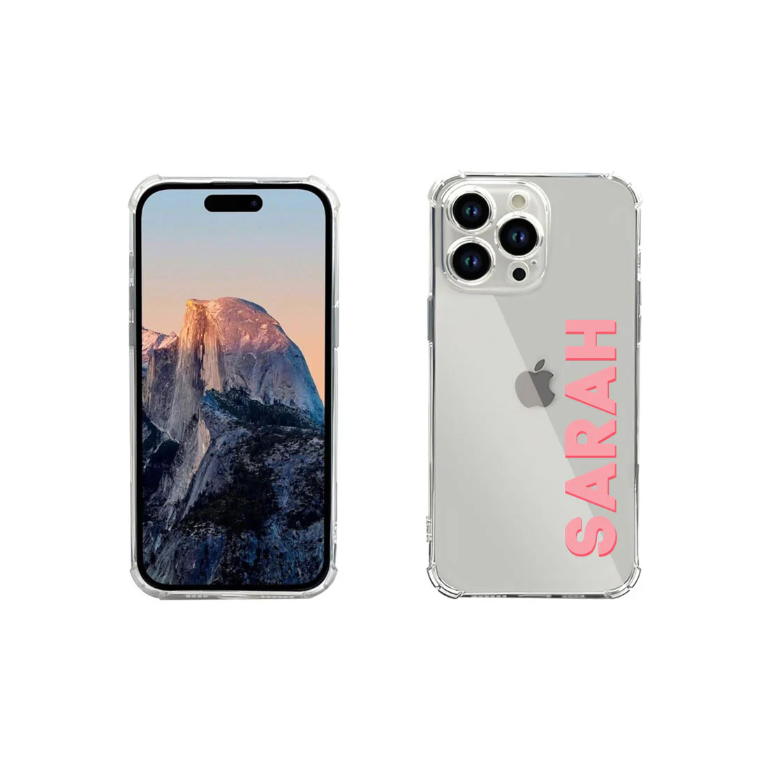 Back Cover for IPhone 13 pro with Name Transparent Cases with Camera Protection - Image 4
