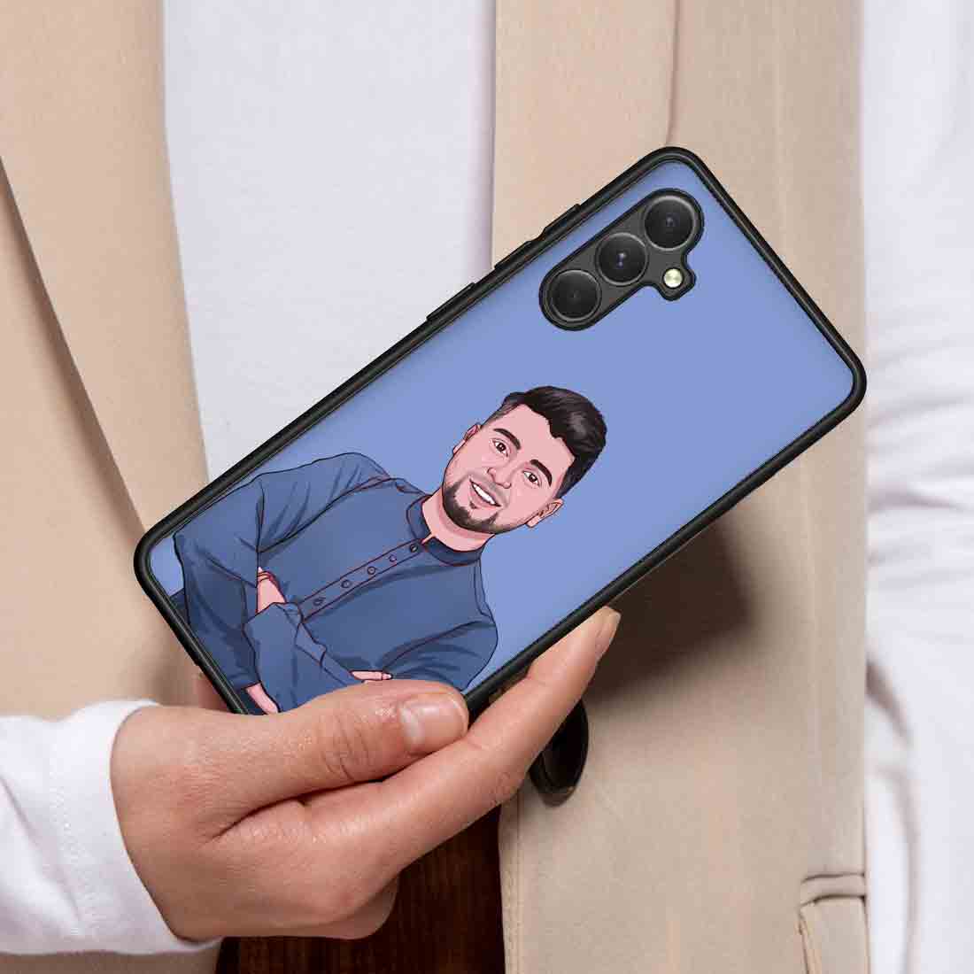 Back Cover for Samsung A54 5G with Photo Designer Phone Cases - Cartoonify From Photo - Image 3