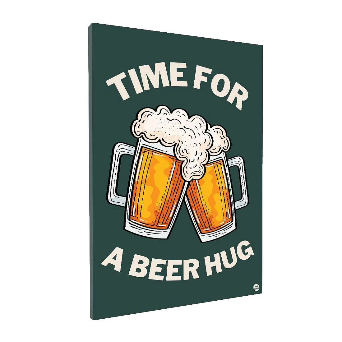 Funny Designer Beer Sign for Home - Time for a Beer Hug - Image 4
