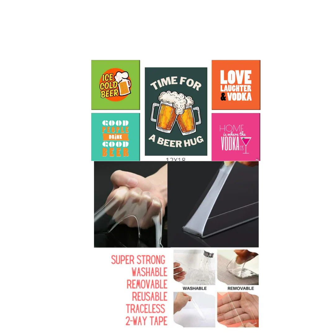 Wall Art Decor Set Gallery Wrapped Prints -Bar Signs - Image 4