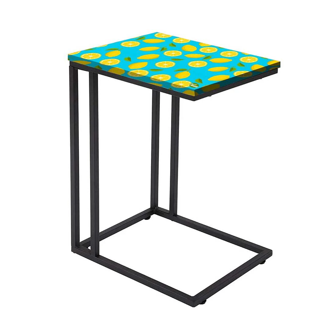 Beautiful Black Sofa Side C Table - Lime Lemon Pattern - Image 2