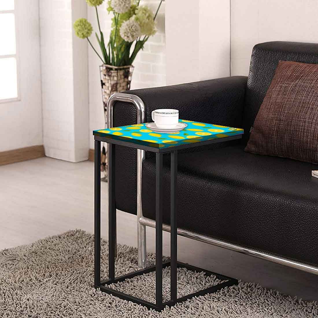 Beautiful Black Sofa Side C Table - Lime Lemon Pattern - Image 4