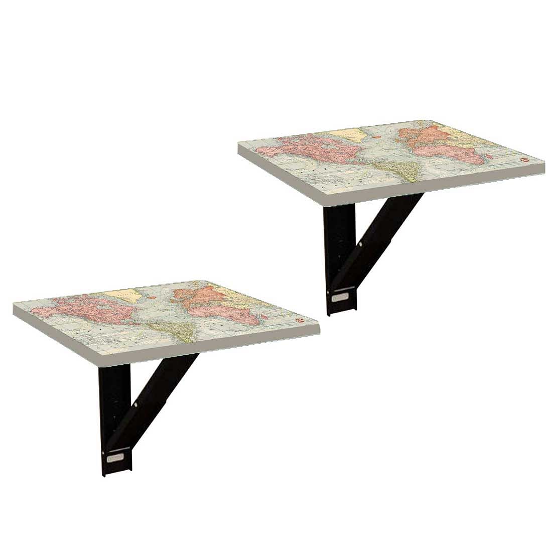 Wall Mounted Table for Bedroom - Vintage Map - Image 2