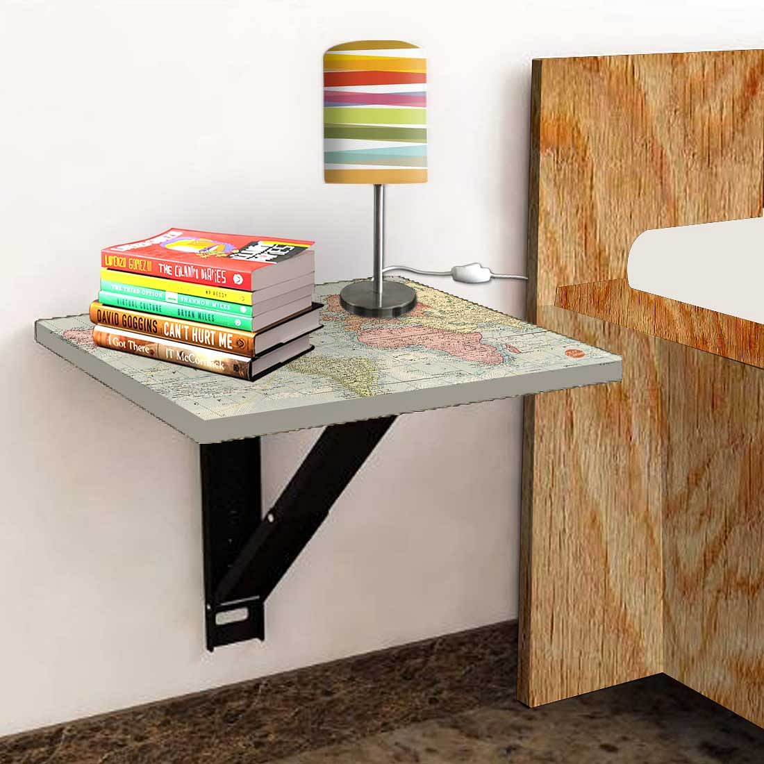 Wall Mounted Table for Bedroom - Vintage Map - Image 4