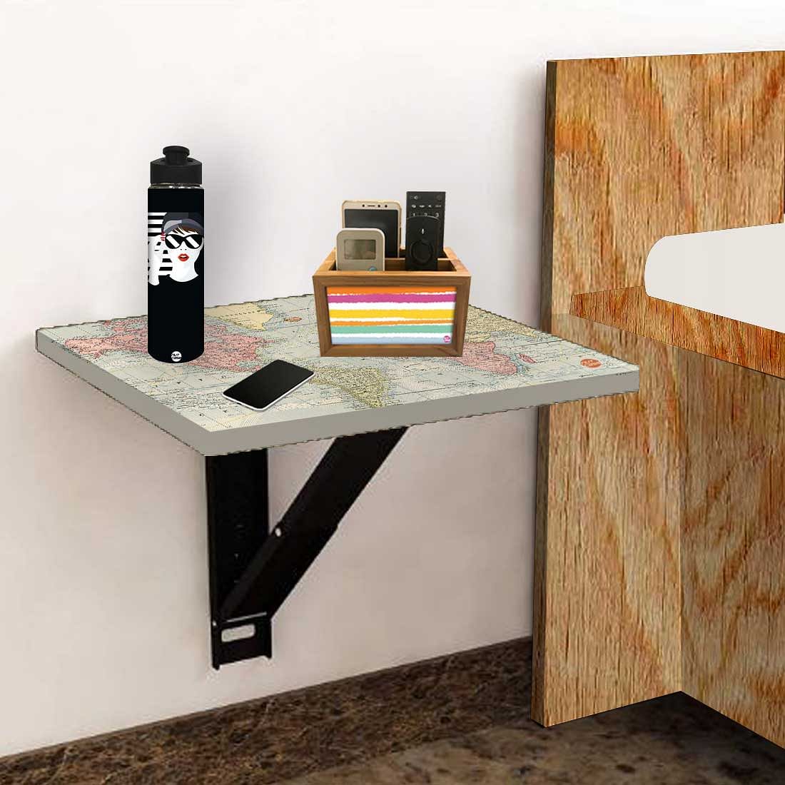 Wall Mounted Table for Bedroom - Vintage Map - Image 5