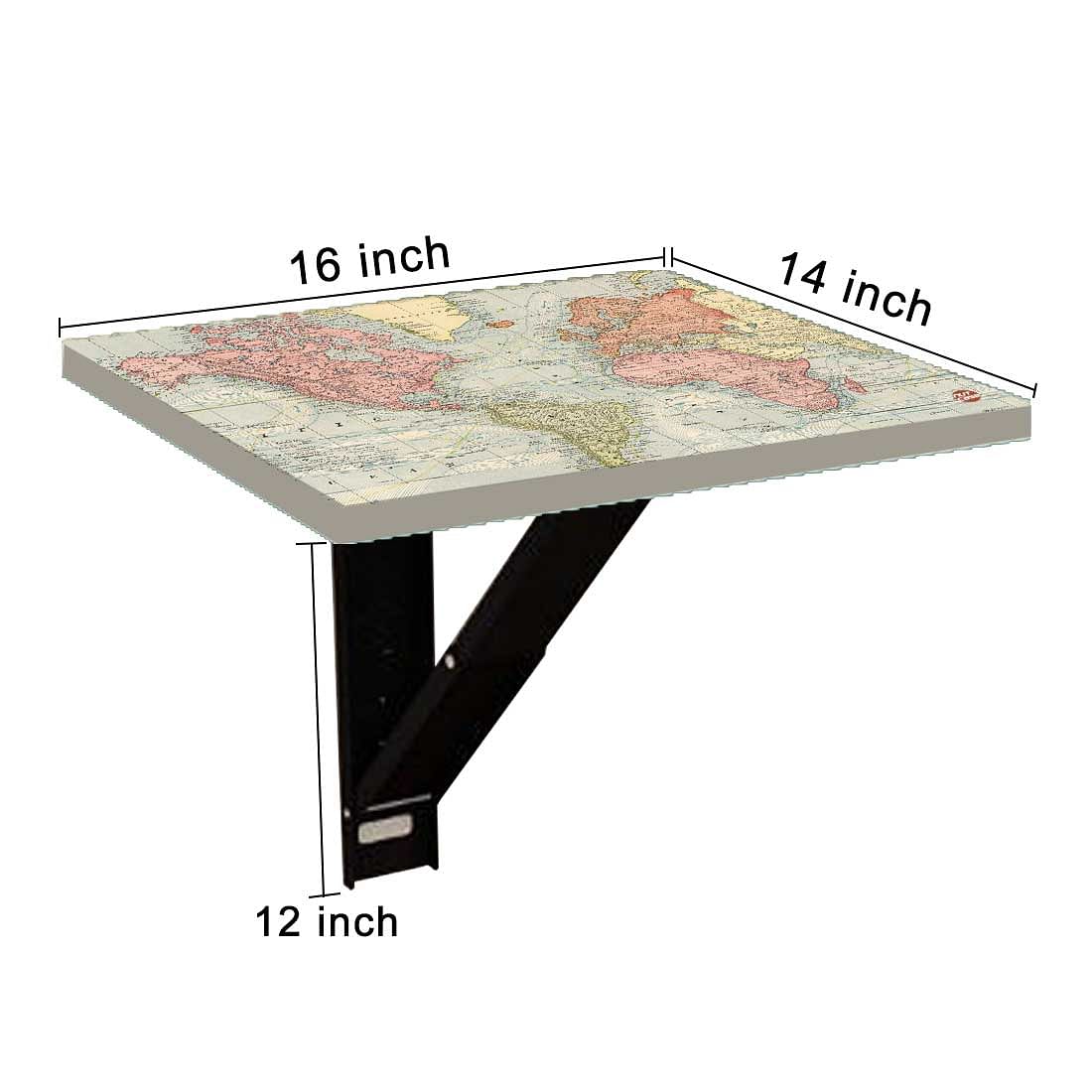 Wall Mounted Table for Bedroom - Vintage Map - Image 9
