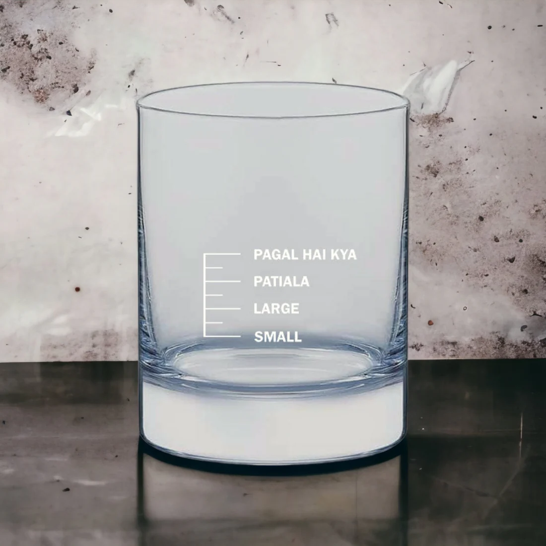 Whiskey Glasses Liquor Glass- Anniversary Birthday Gift Funny Gifts for Husband Bf - SMALL LARGE PATIYALA PAGAL HAI KYA - Image 13