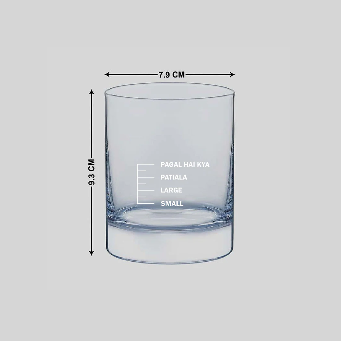 Whiskey Glasses Liquor Glass- Anniversary Birthday Gift Funny Gifts for Husband Bf - SMALL LARGE PATIYALA PAGAL HAI KYA - Image 14