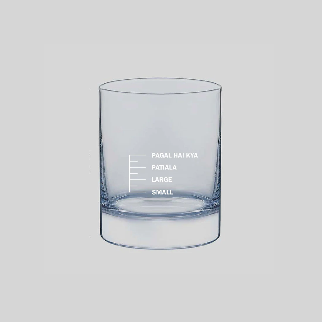 Whiskey Glasses Liquor Glass- Anniversary Birthday Gift Funny Gifts for Husband Bf - SMALL LARGE PATIYALA PAGAL HAI KYA - Image 16