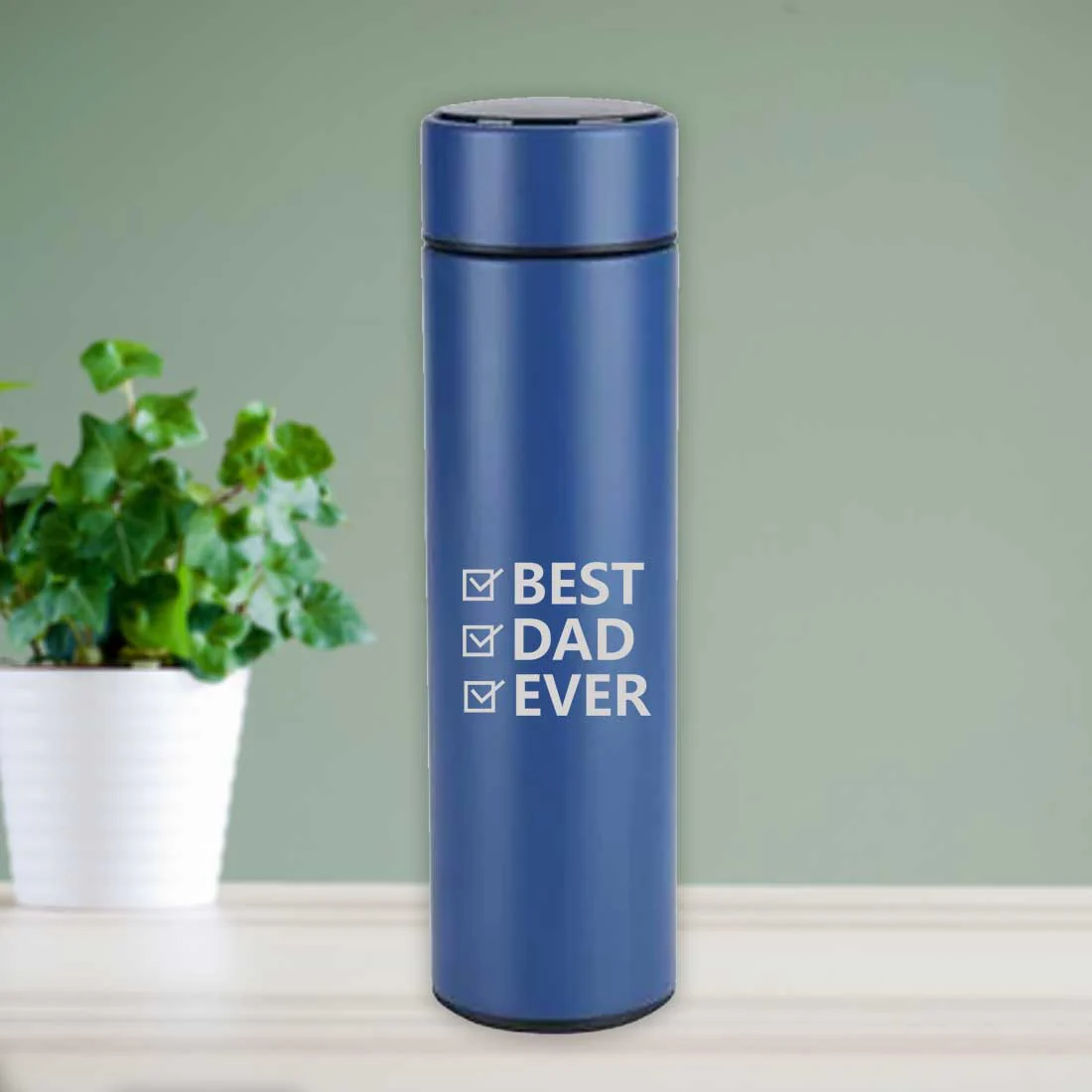 Engraved Tea Coffee Flask Dads Day Gift - Best Dad Ever