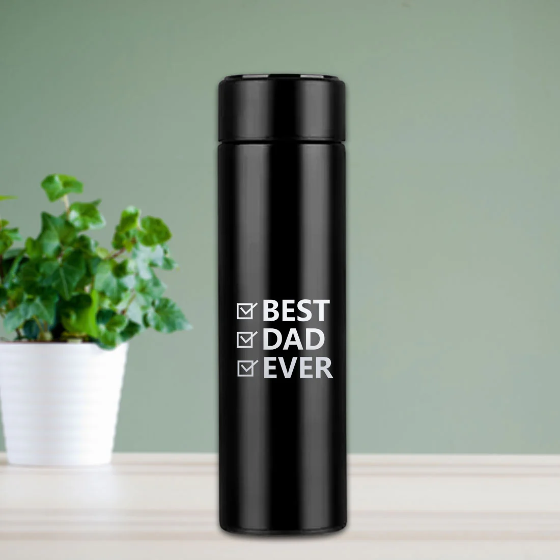 Engraved Tea Coffee Flask Dads Day Gift - Best Dad Ever - Image 2