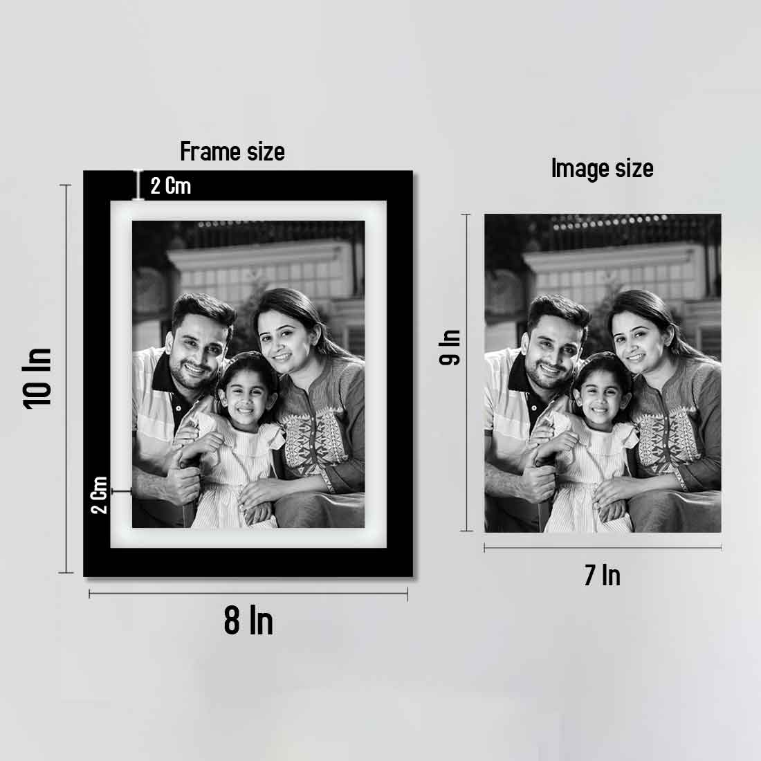 Black White Photo Frame Customized Picture Frame for Wall 8x10 Inch (Set of 3) - Image 4