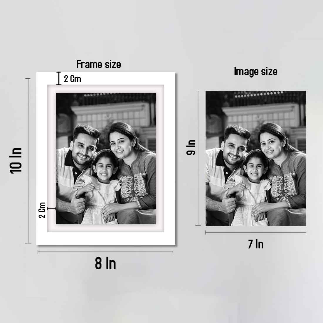 Black White Photo Frame Customized Picture Frame for Wall 8x10 Inch (Set of 3) - Image 6