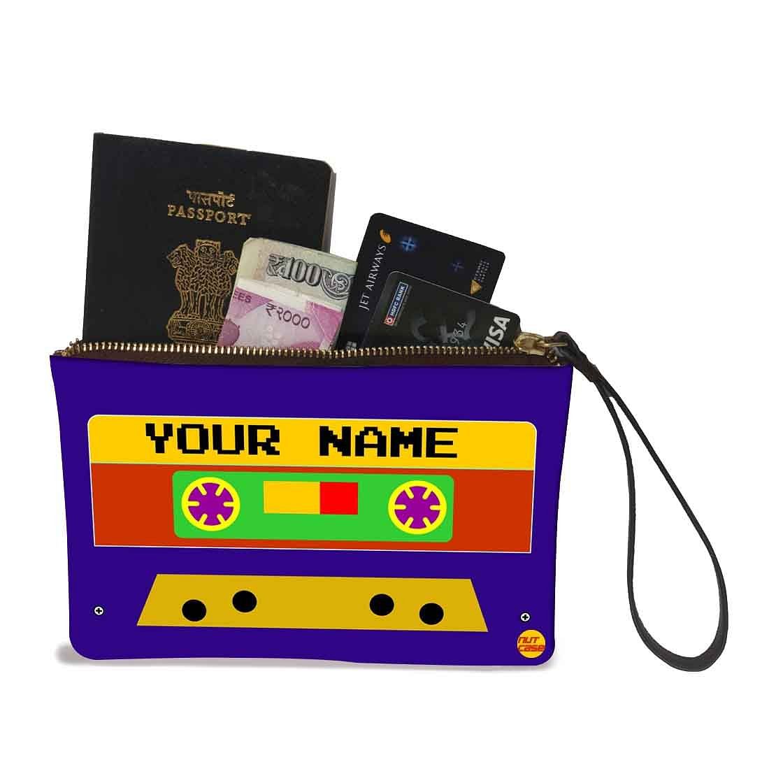 Pouch Bag For Women - Blue Cassette - Image 2