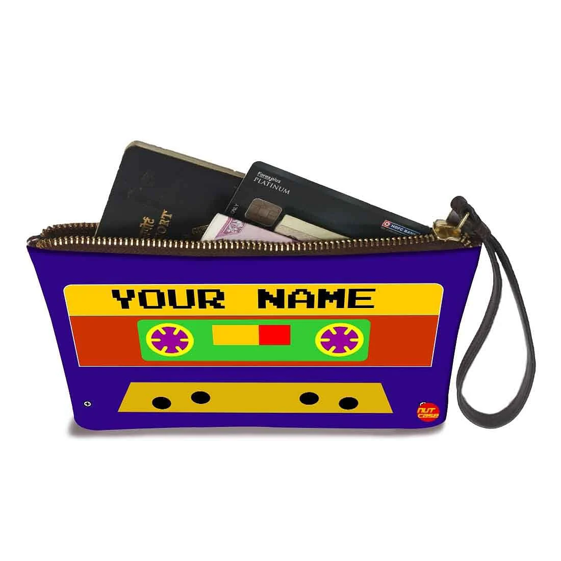 Pouch Bag For Women - Blue Cassette - Image 3