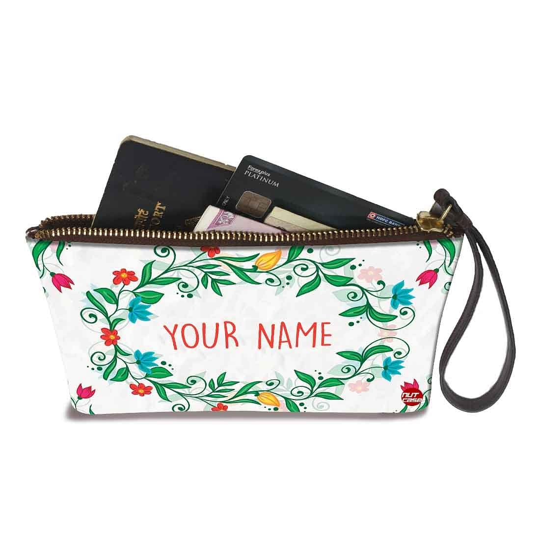 Small Leather Coin Purse - Tiara Leaves - Image 3