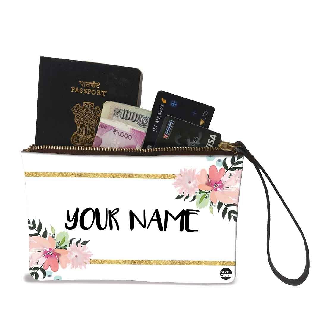 Small Wristlet Pouch - Golden Strips - Image 2