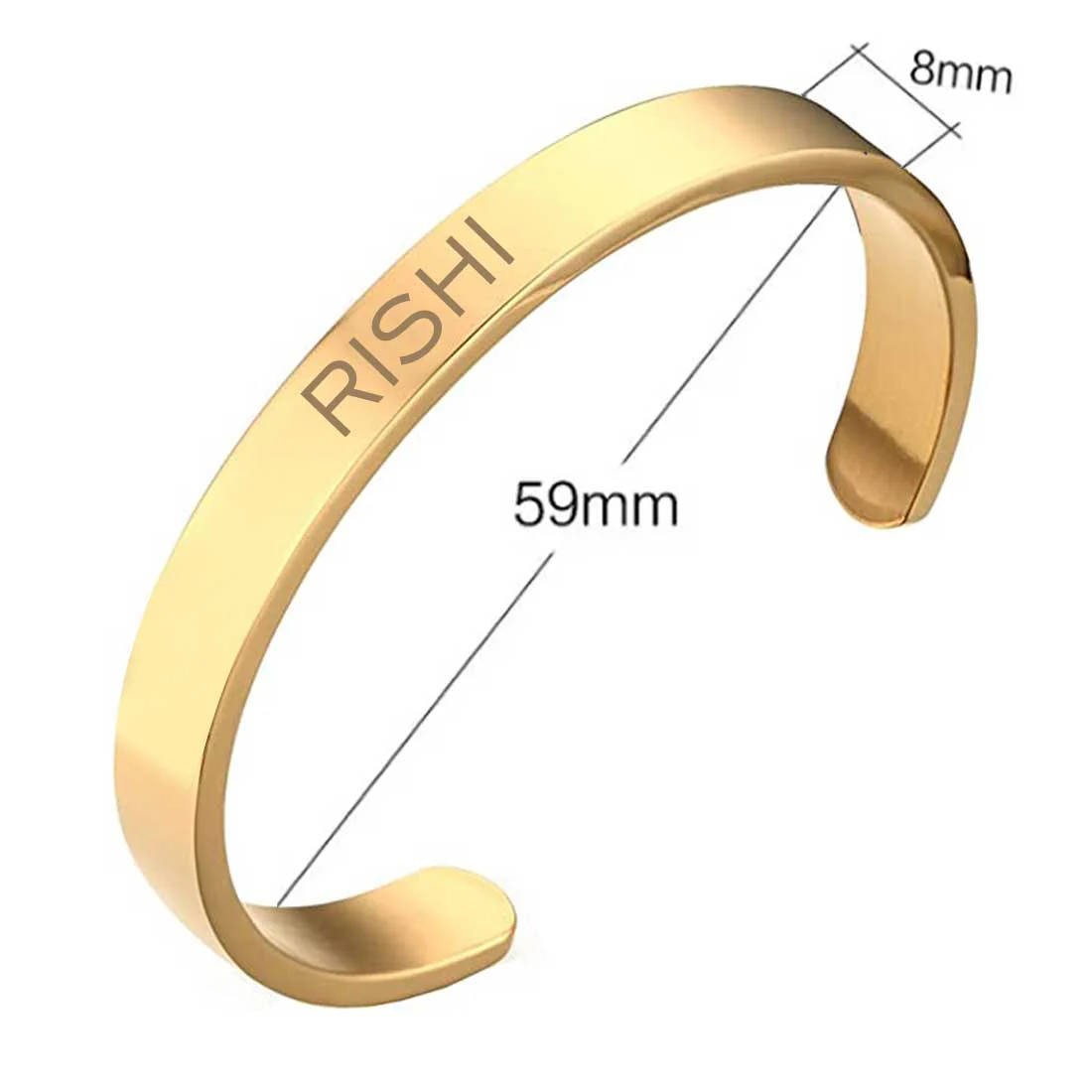 Personalized Bracelet With Name for Men Women - Rose Gold Plated/Black Rhodium/Gold Plated - Add Name - Image 12