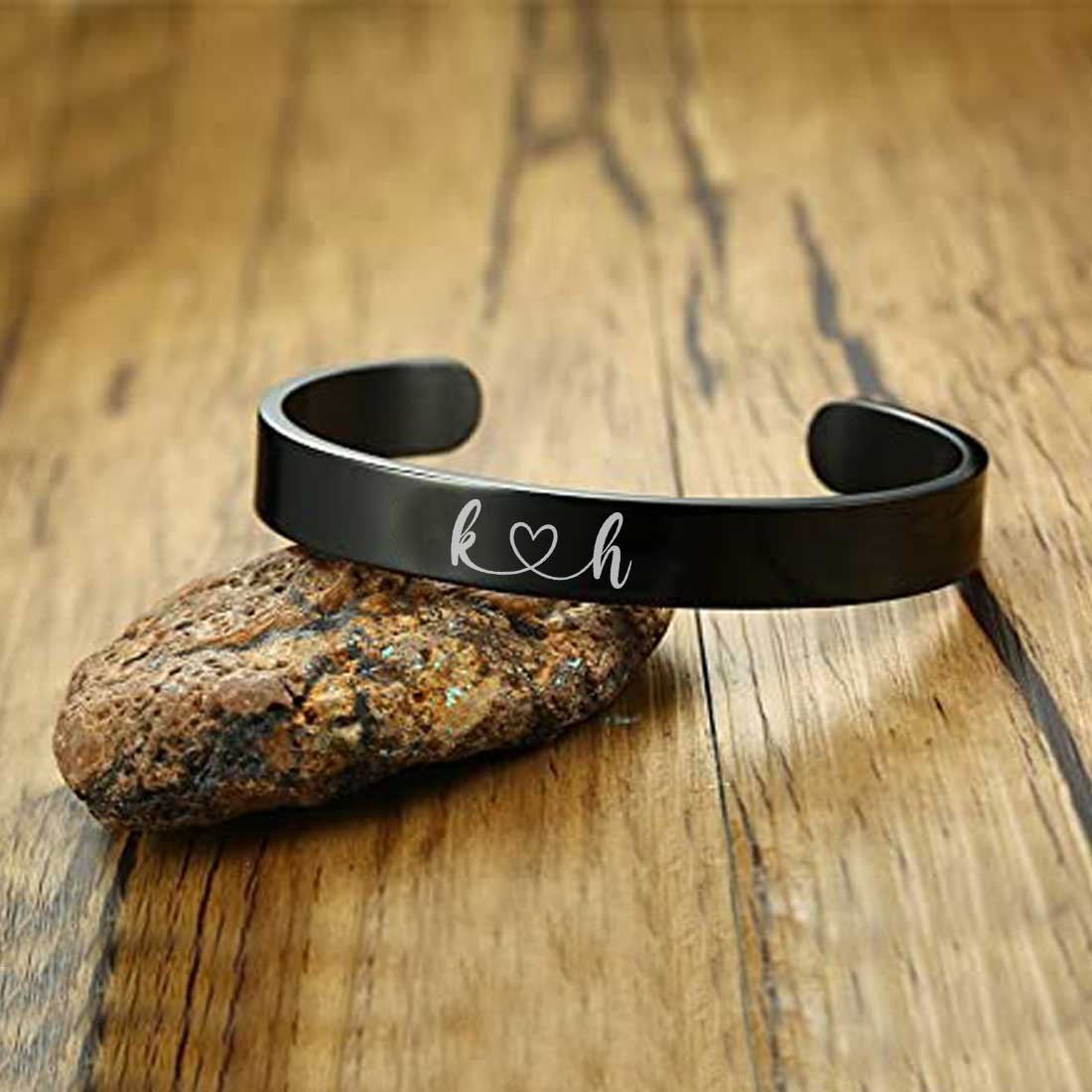 Customized Bracelets for Boyfriend Girlfriend Valentines Day Gift - Rose Gold Plated/Black Rhodium/Gold Plated - Image 10