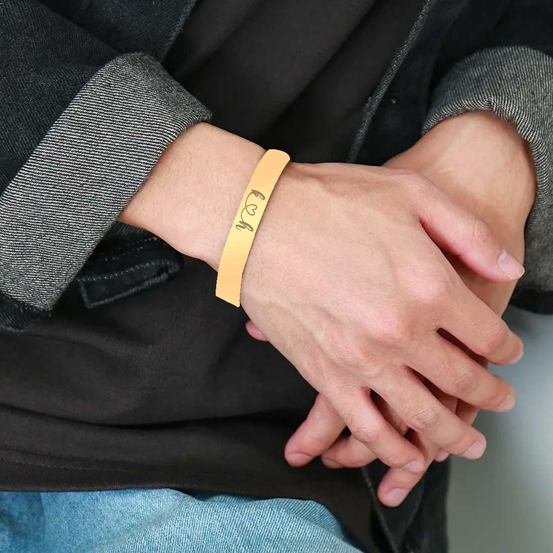Customized Bracelets for Boyfriend Girlfriend Valentines Day Gift - Rose Gold Plated/Black Rhodium/Gold Plated - Image 18