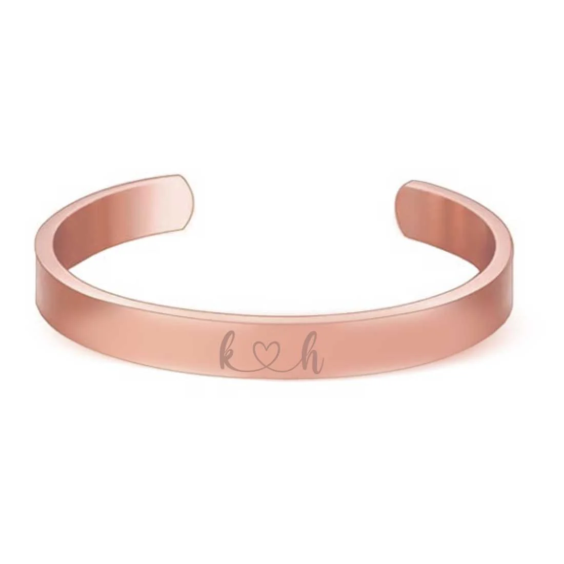 Customized Bracelets for Boyfriend Girlfriend Valentines Day Gift - Rose Gold Plated/Black Rhodium/Gold Plated - Image 4