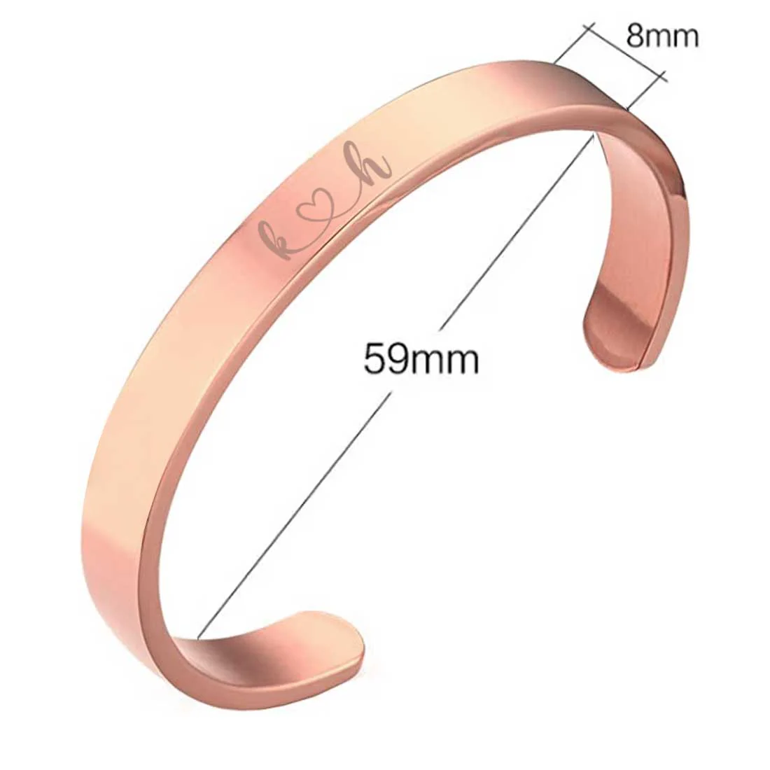 Customized Bracelets for Boyfriend Girlfriend Valentines Day Gift - Rose Gold Plated/Black Rhodium/Gold Plated - Image 7