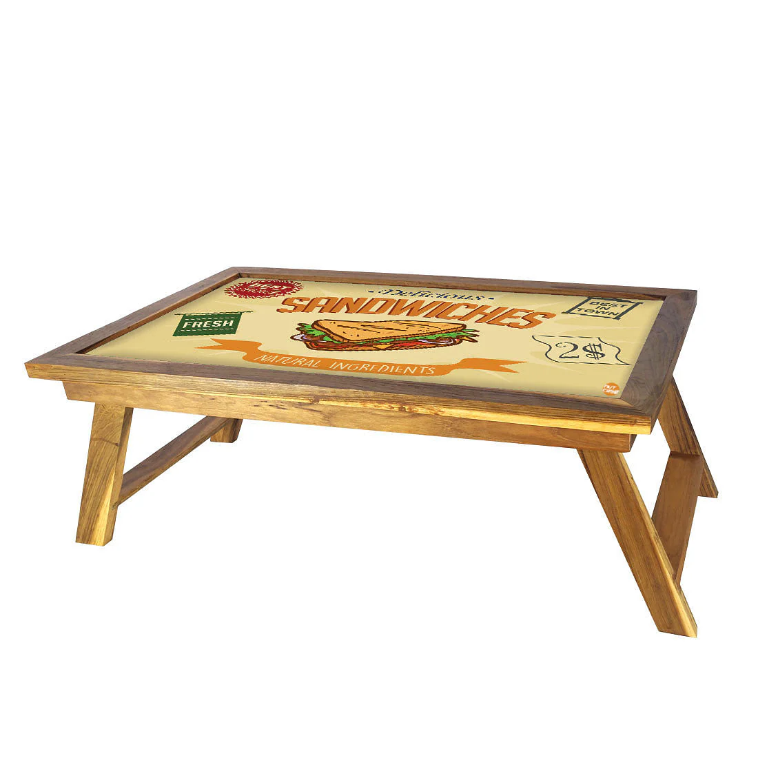 Folding Breakfast in Bed Tray for Bedroom - Sandwiches - Image 3