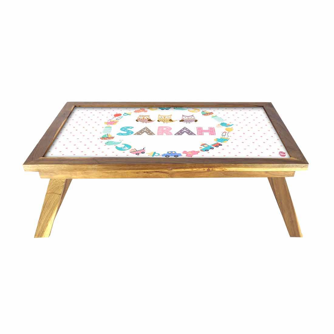 Cutom Wooden Foldable Laptop Table - Owl - Image 2