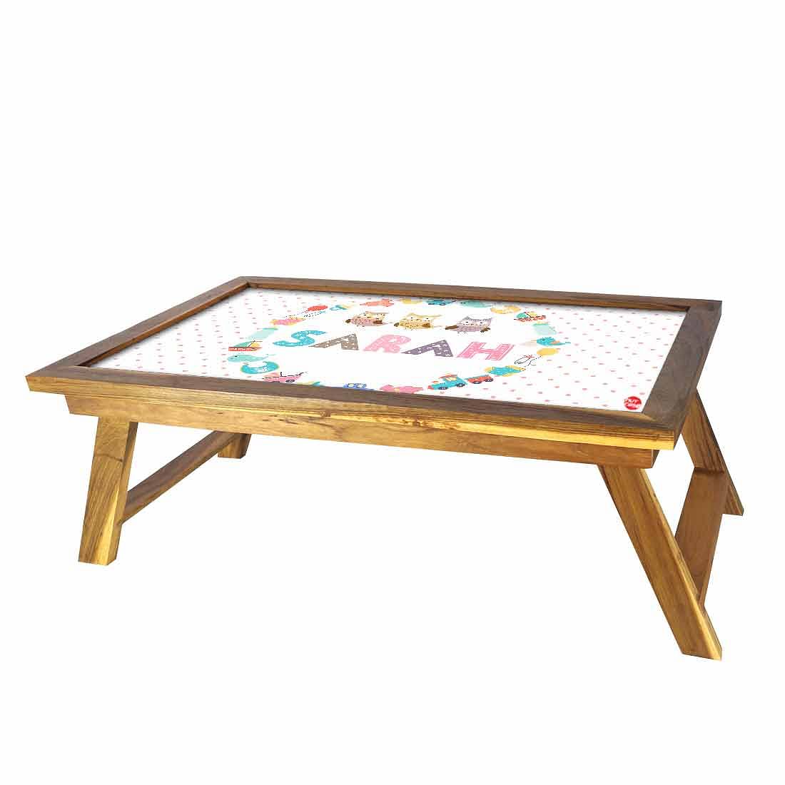 Cutom Wooden Foldable Laptop Table - Owl - Image 3
