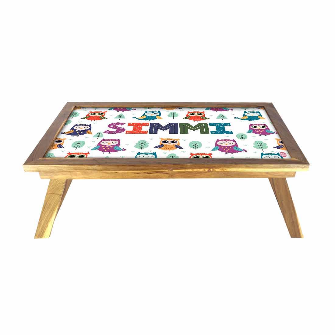 Custom-Made Foldable Bed Table - Cute Owl - Image 2