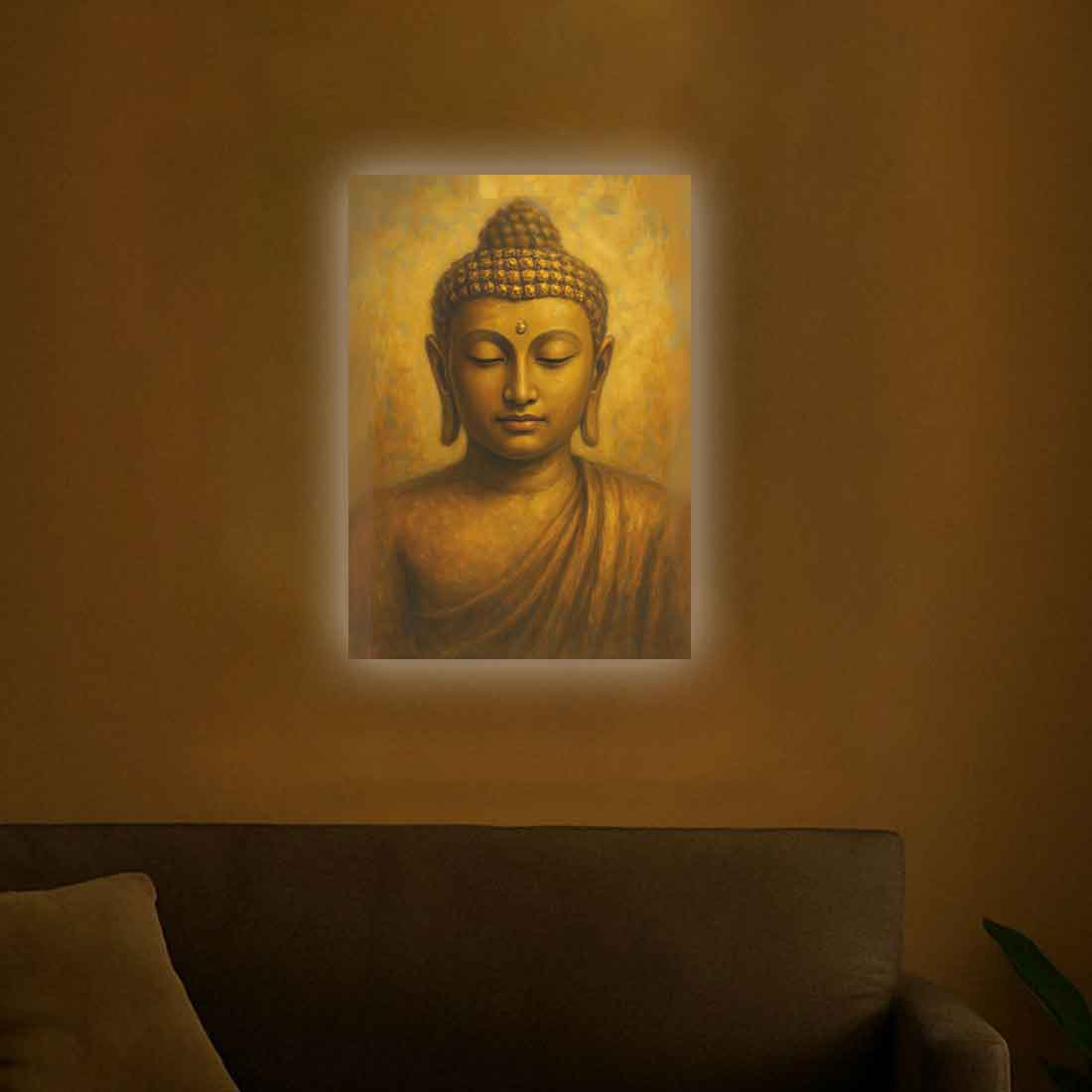 Buddha Photo Frame for Wall with LED Light – Elegant Acrylic Art for Home & Office Décor - Image 6