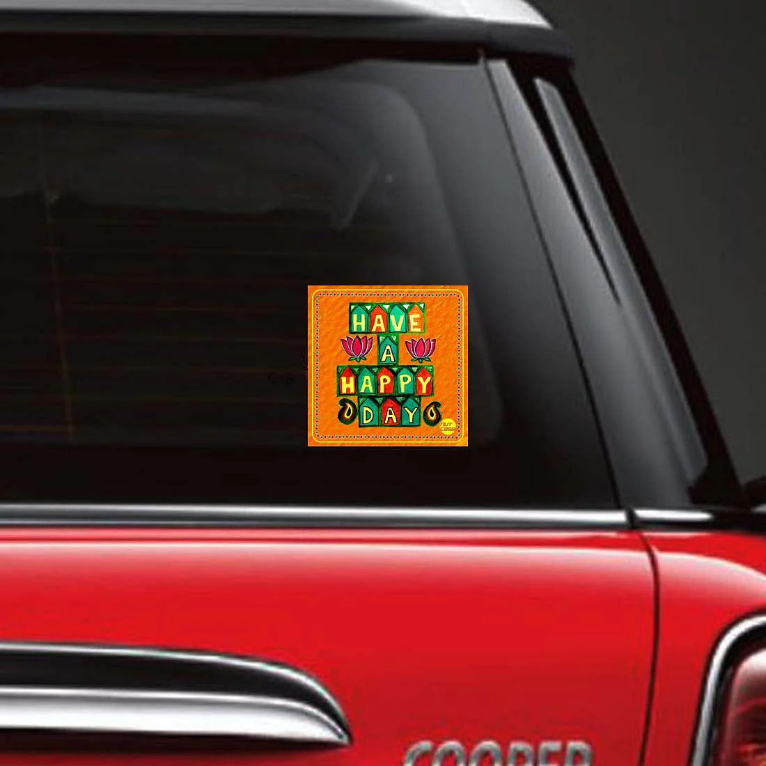 Classic Bumper Car Sticker - Have a Happy Day - Image 2