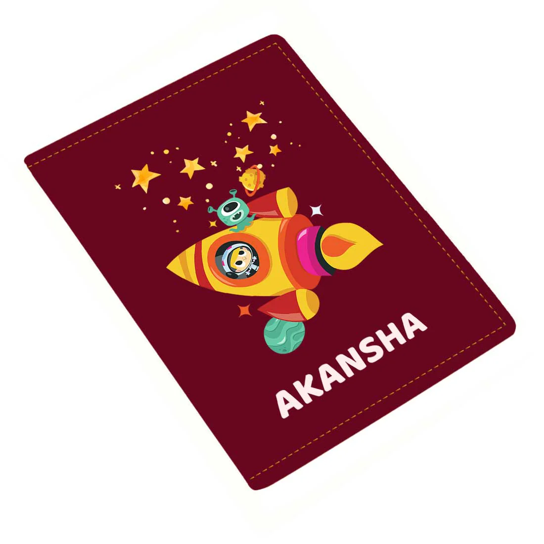 Cartoon Designer Passport Cover for Kids PU Leather Passport Holder and Luggage Tag Set with Name - Image 7