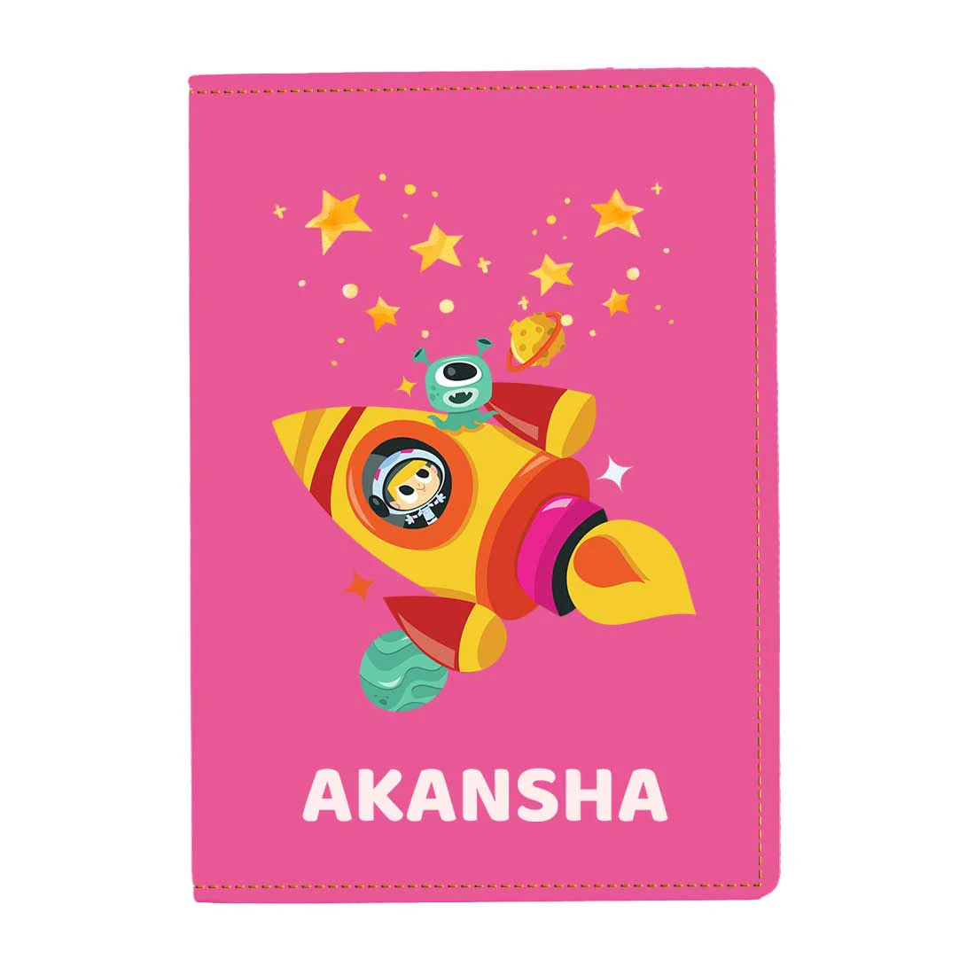 Cartoon Designer Passport Cover for Kids PU Leather Passport Holder and Luggage Tag Set with Name - Image 9