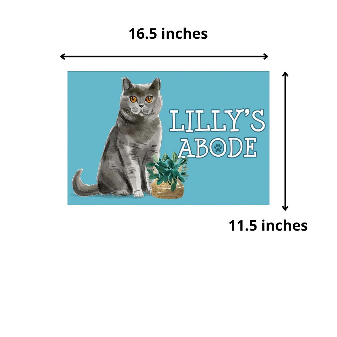 Nutcase Personalized Cat Name Plate Customzied Beware Of Cat Sign Board Home Door Plaque - Cute British_Shorthair - Image 5