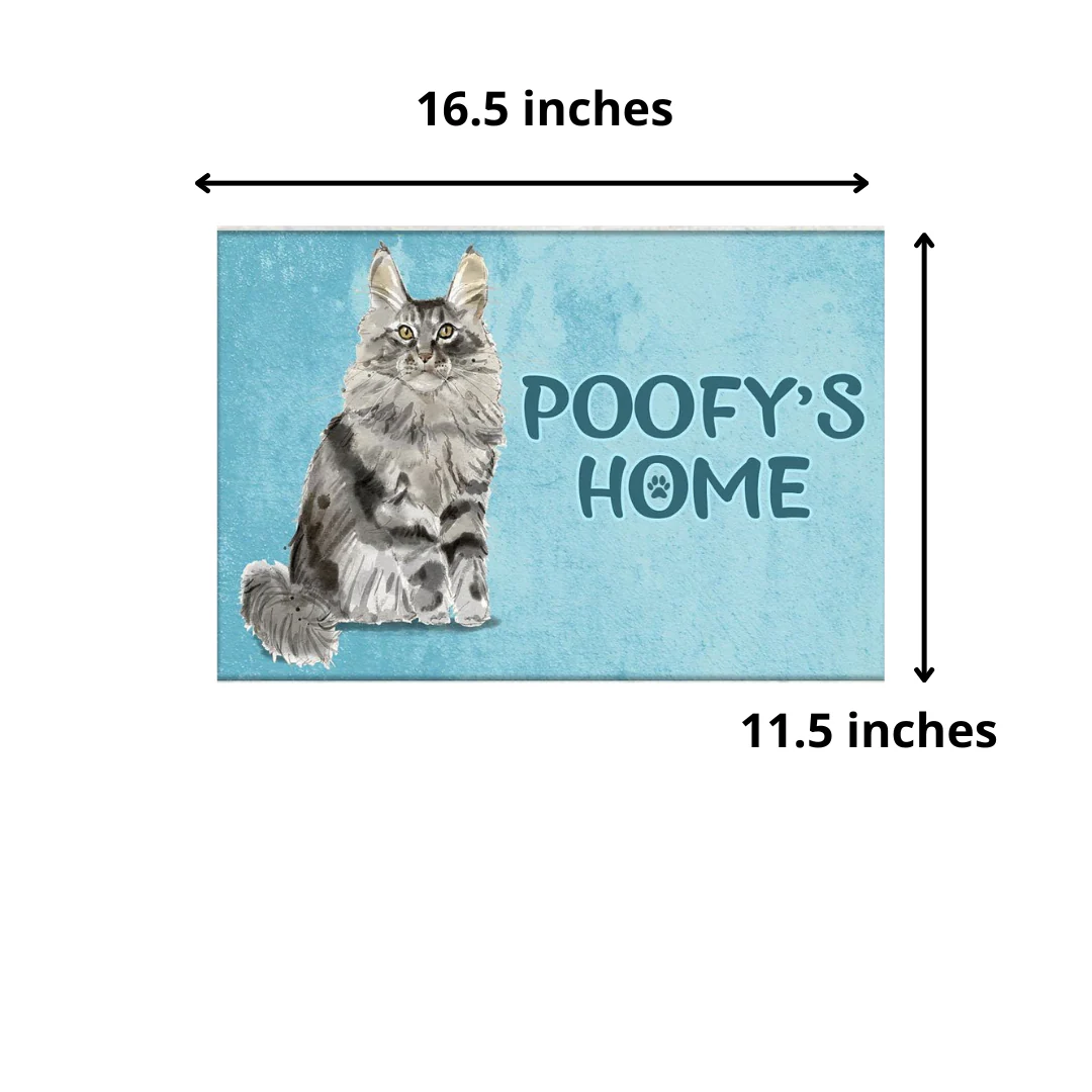 Nutcase Personalized Cat Name Plate Customzied Beware Of Cat Sign Board Home Door Plaque - Maine_Coon - Image 5