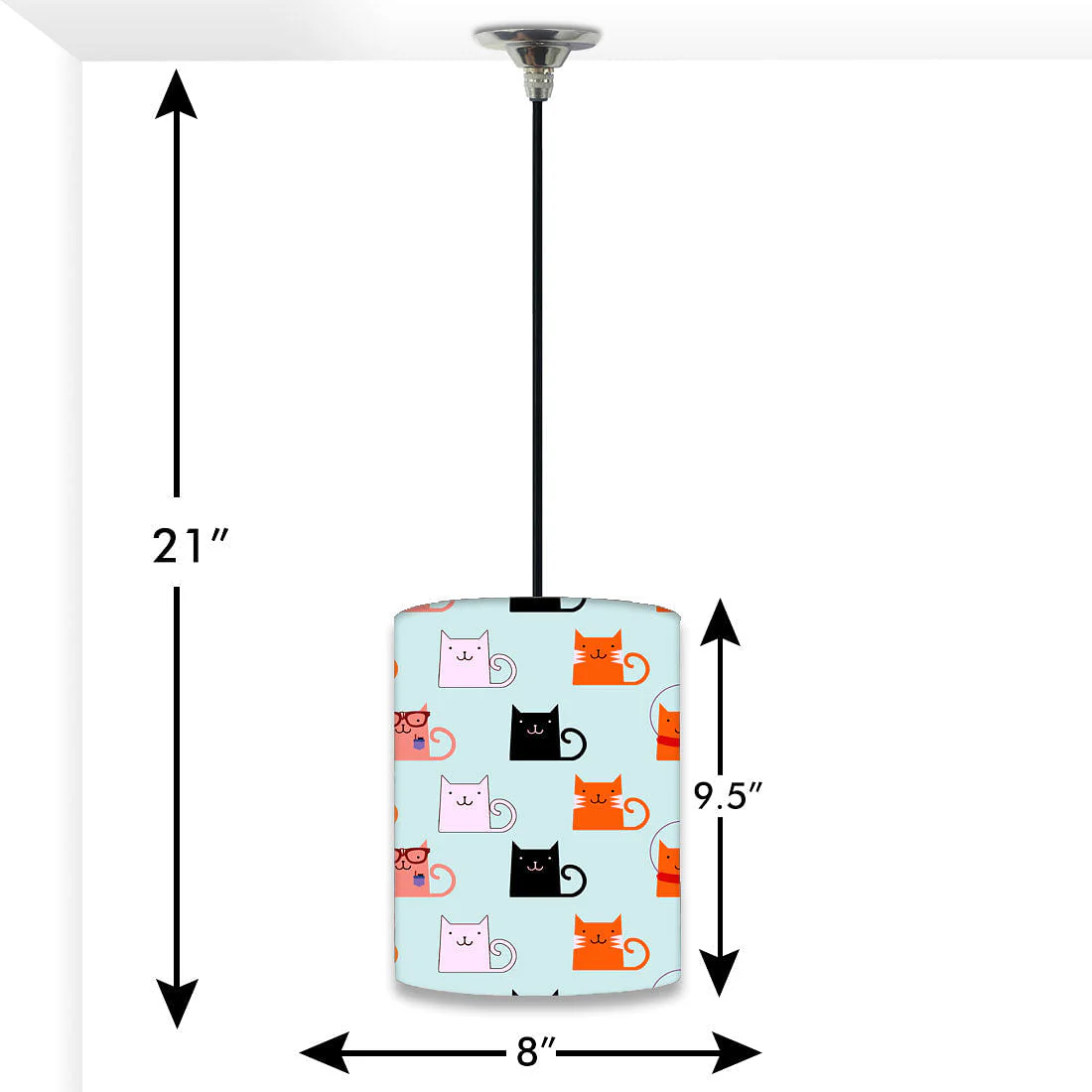 Designer Cute Hanging Pendant Lamp - Cute Cats - Image 2