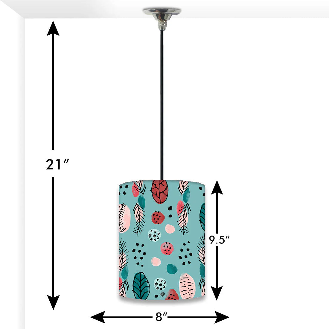 Ceiling Hanging Pendant Lamp - Leaves & Dots - Image 2