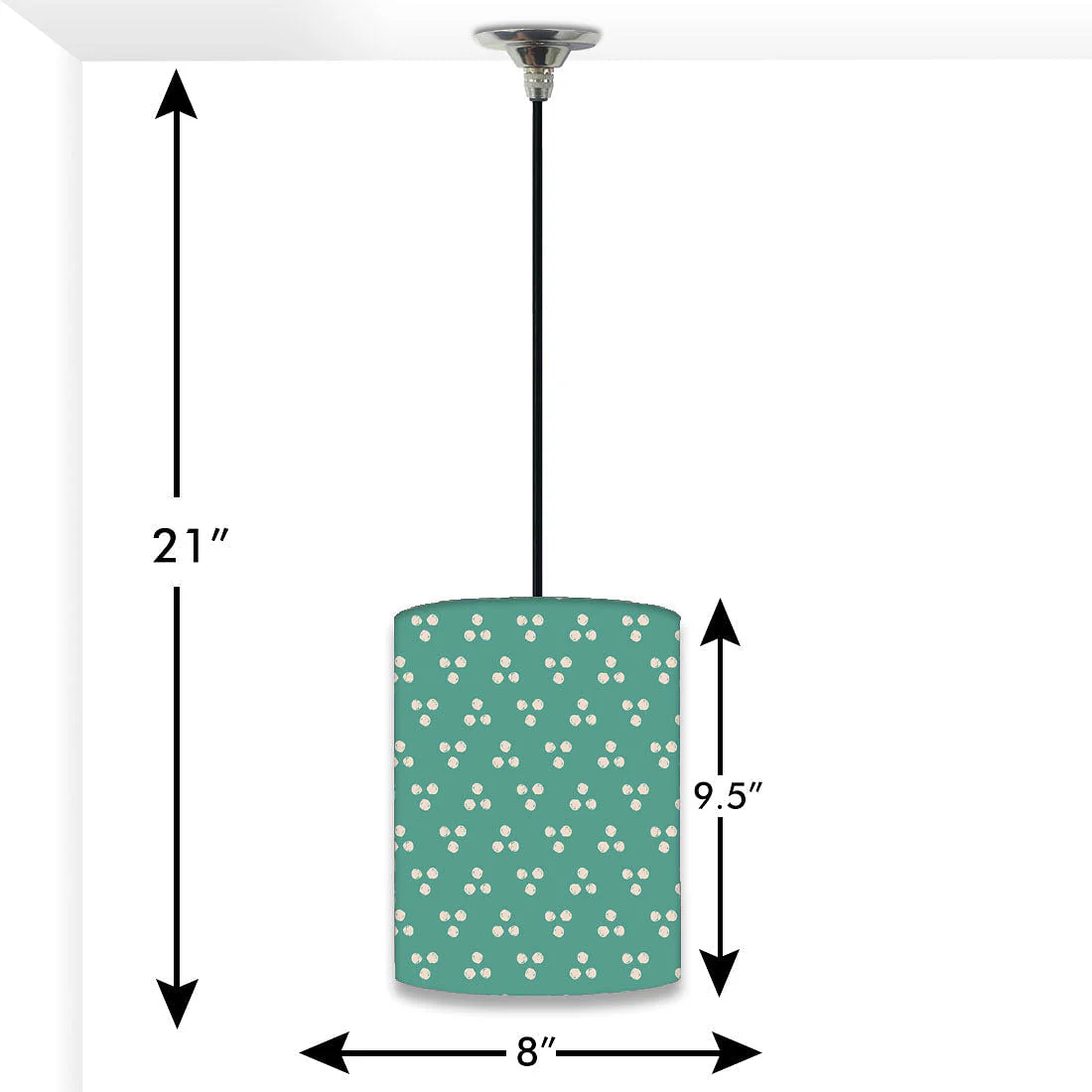 Modern Outdoor Pendant Lamp - Green Dots - Image 2