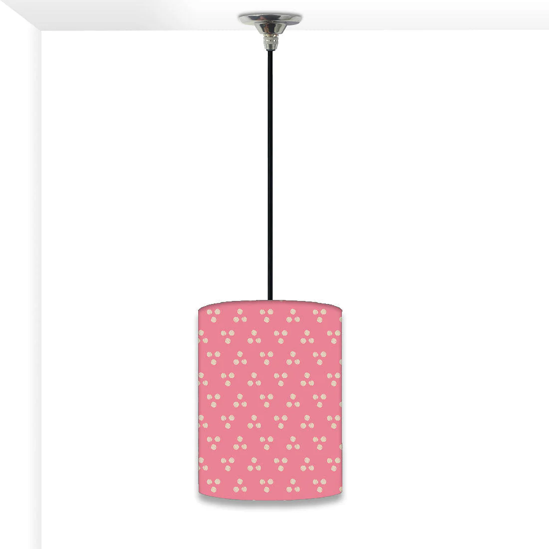 Modern Hanging Pendant Lamp - Pink Dots