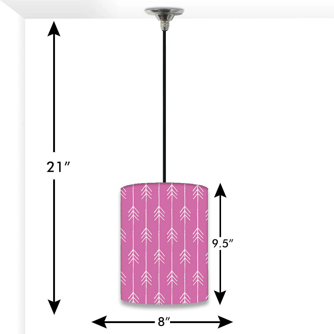New Modern Ceiling Pendant Lamp - Pink Arrows - Image 2