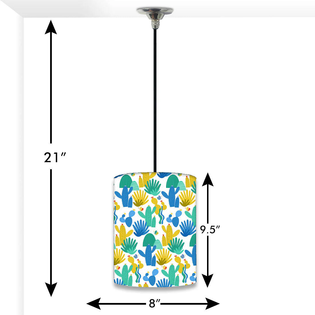 Beautiful Outdoor Pendant Lamp - Yellow Cactus - Image 2
