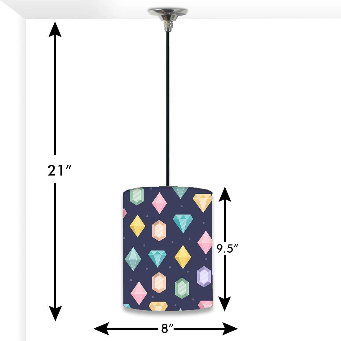 Hanging Pendant Lamp for Living-Room - Diamonds - Image 2
